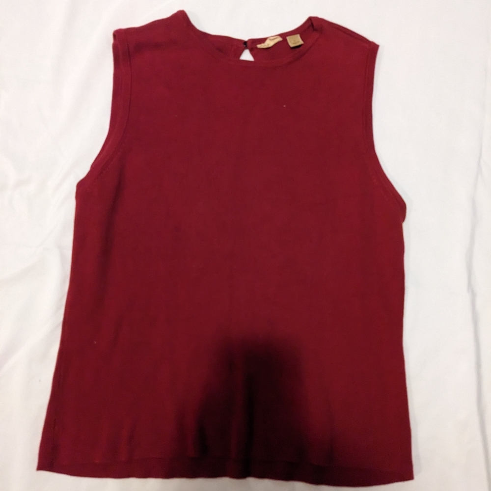 EUC Vintage Caslon large red knitted Tank